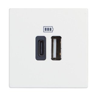 BTicino 5 Vdc USB charger TYPE A and C — RW4287C2