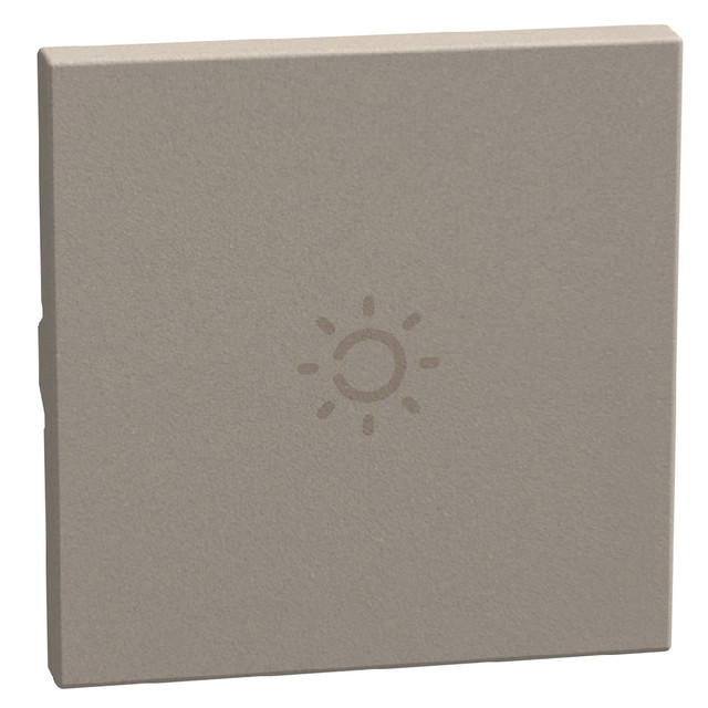 BTicino lightable key cover with lamp symbol, 2 modules stone, axial — YG4916AM2