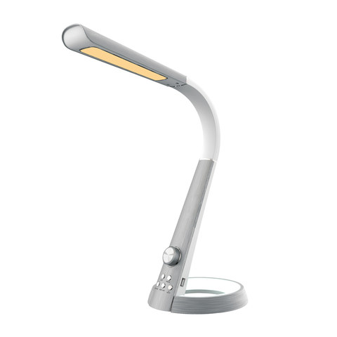 ACA Lighting DESK LAMP SILVER ABS LED SMD 8W 550LM CCT 2800K – 3800K – 5700K IP20 — manufacturer representative image