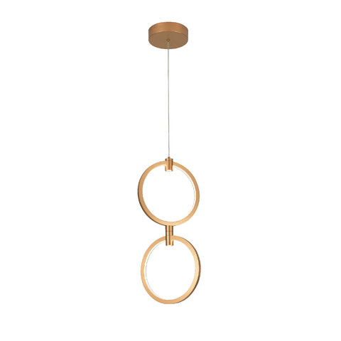 ACA Lighting LILO- PENDANT LIGHT BRUSH GOLD ALUMINUM+ SILICONE LED 26W CCT 2800K-3200K-4000K 1050LM IP20 — manufacturer representative image