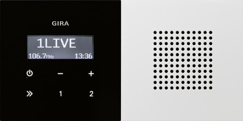 Gira RDS FM radio speaker System 70 p.white — manufacturer representative image