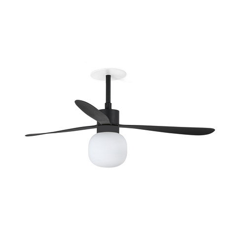 Faro Barcelona AMELIA BALL RECESSED Ceiling fan black 2700K — manufacturer representative image
