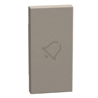 BTicino lightable key cover with bell symbol, 1 module stone, axial — YG4916D