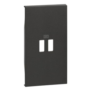 BTicino Covers for 2-module USB chargers. For items K4285C2, K4286C2, K4287C2 — KG12C
