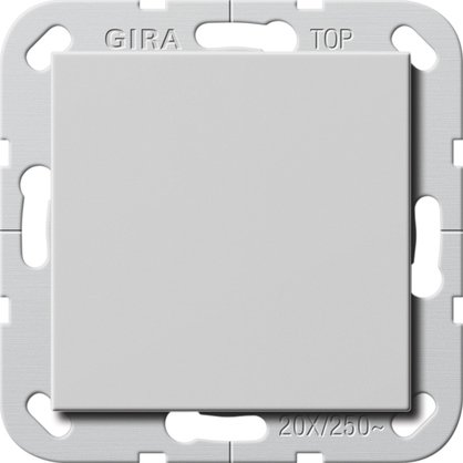 Gira British Standard rocker switch (BS EN 60669-1) 20 AX 250 V~ with rocker grey matt (laquered) Circuit breaker, 2-pole — 2836015