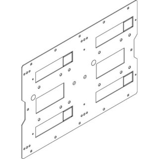 BTicino Fixing plate for 2 M400-630E fixed, plug-in and draw-out version vertical interlocked — 9531P/04I