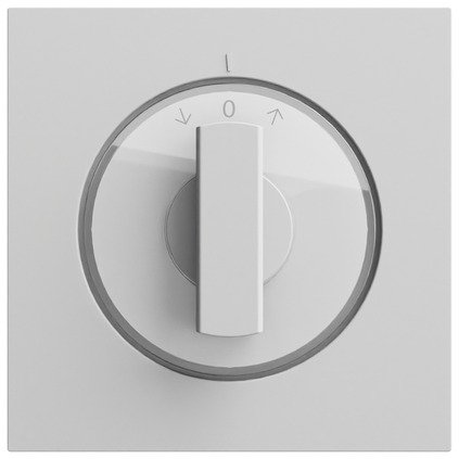 Gira Cover with toggle switch for time switch and blind switch or button grey matt (lacquered) — 066676