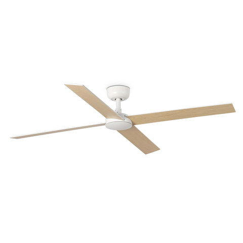 Faro Barcelona RUDDER L 4 Ceiling fan white/ash — manufacturer representative image