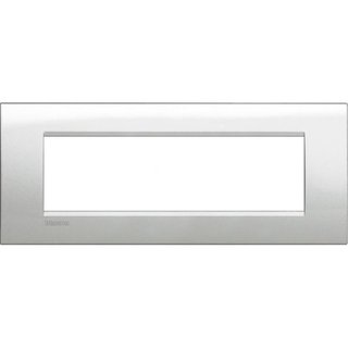 BTicino Square cover plate 7 modules - silver moon — LNA4807GL