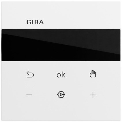 Gira System 3000 room temperature controller Display pure white glossy System 70 — 539370