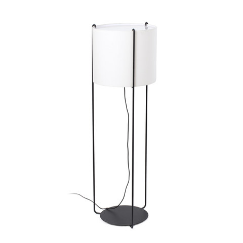 Faro Barcelona DRUM Black/beige floor lamp — manufacturer representative image
