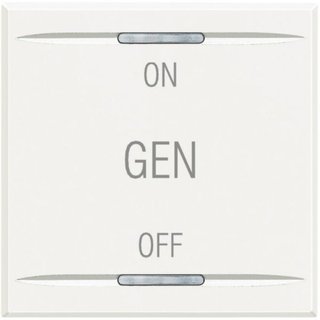 BTicino Key cover for 2 functions with illuminated lens with screen printing symbol 'ON GEN OFF' — HD4911M2AF