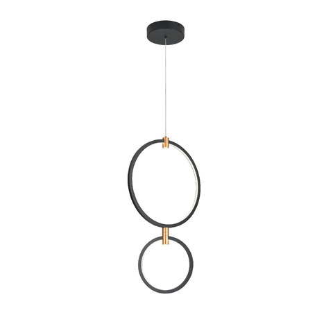 ACA Lighting TWIN- PENDANT LIGHT SAND BLACK ALUMINUM+ SILICONE LED 30W CCT CCT 2800K-3200K-4000K 1200LM IP20 — manufacturer representative image