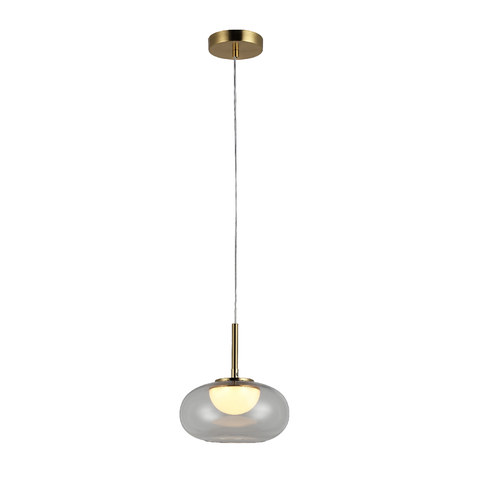 ACA Lighting PRISM-PENDANT LAMP GOLD METAL + GLASS LED 5W 3000K-4000K-6000K 400LM IP20 — manufacturer representative image