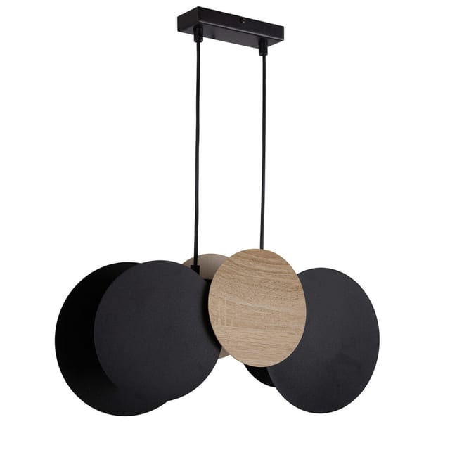 Sigma Pendant lamp TOLA 2 black/dąb LHDF 41092