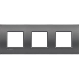 BTicino AIR cover plate 2x3P 71mm Street — LNE4802M3ST