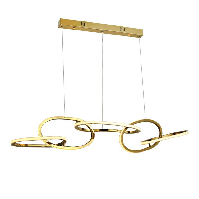 ACA Lighting "PENDANT LUMINAIRE LED 72W 5700LM CCT IP20 GOLD STAINLESS STEEL METAL + ACRYLIC " — HM88LEDP5GDCCT