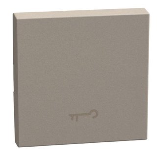 BTicino lightable key cover with key symbol, 2 modules stone, rocker — YG4915FM2