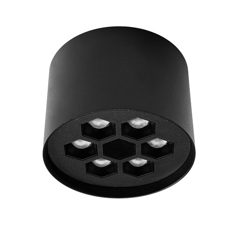 ACA Lighting Surface Honeycomb Light - 6W Black with Black Reflector/Ra>80/780lm/4000K — manufacturer representative image