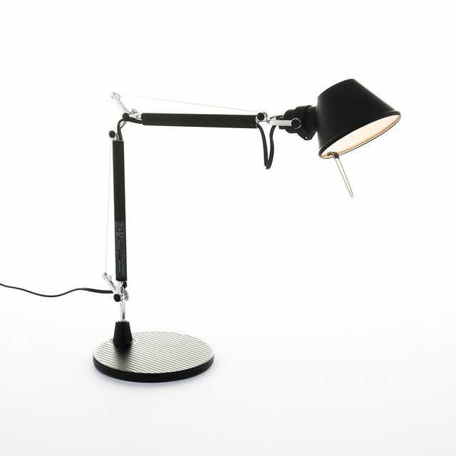 Artemide Tolomeo Micro Table - Black - Body Lamp + Base — A011830