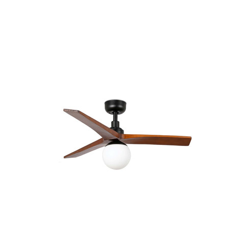 Faro Barcelona KLIM S Black/walnut fan E27 — manufacturer representative image