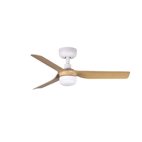 Faro Barcelona MINI PUNT S White/maple fan 10W SWT — manufacturer representative image