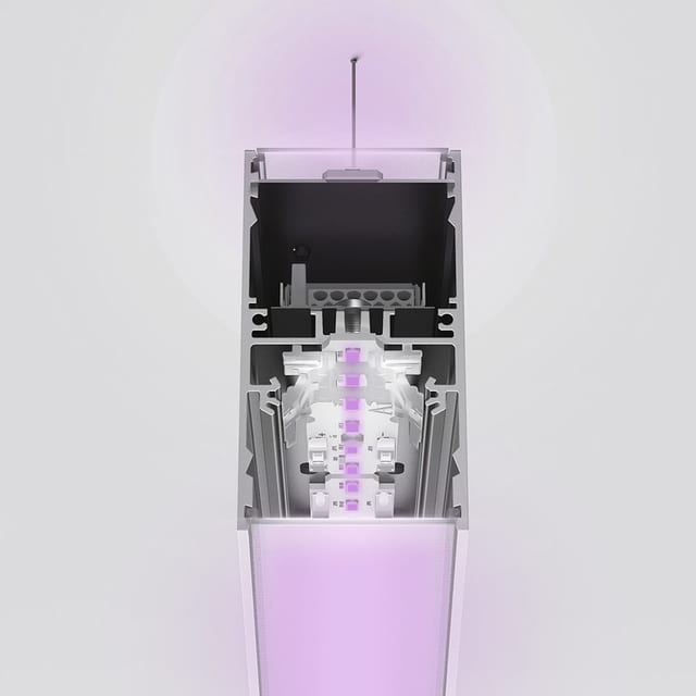 Artemide A.39 Suspension - Structural Module 1184mm - Direct + Indirect Emission - Pure Integralis - APP Compatible - White — AT19201IN2APP