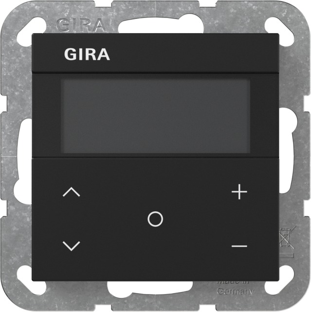 Gira room climate sens. HVAC Standard KNX System 55 black m(lac.) — 2006005 — manufacturer representative image