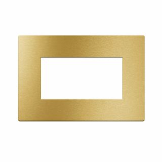 AVE S44 ALUMINUM PLATE, GOLD COLOR – WITHOUT FINISHING FRAME – 4 MOD. — 44PAQ4ORO