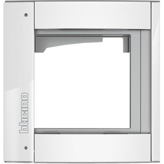 BTicino Sfera New frame + surround plate 1 module - Allwhite — 350212