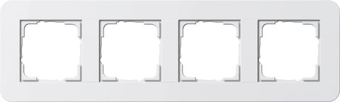 Gira E3 cover frame pure white glossy with pure white glossy carrier frame Pure white glossywith pure white glossy carrier frame — 0214410