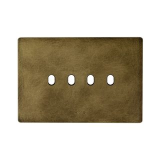 AVE NEW STYLE S44 ALUMINUM PLATE, ANTIQUE BRONZE COLOUR – 4 CONTROLS – 4 MOD. — 44PANQ04BAN