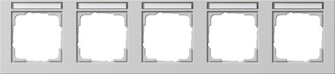 Gira E2 cover frame with inscription space grey matt grey matt (lacquered) — 109537