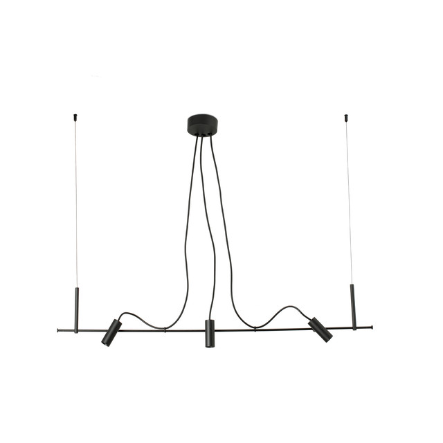 Faro Barcelona CLAP Black linear Pendant 3x6W 3000K 38º — 75711-233