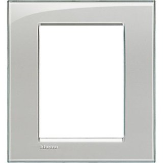 BTicino Square cover plate 3+3 modules - grey ice — LNA4826KG