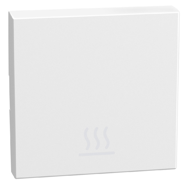 BTicino lightable key cover with heater symbol, 2 modules white, axial — YW4916PM2