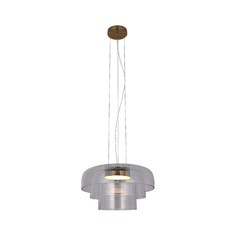 ACA Lighting LUMOIR-ΚΡΕΜΑΣΤΟ ΦΩΤΙΣΤΙΚΟ ΔΙΑΦΑΝΟ ΜΕΤΑΛΛΙΚΟ + ΓΥΑΛΙ LED SMD 12W 3000K-4000K-6000K 1020LM IP20 — manufacturer representative image