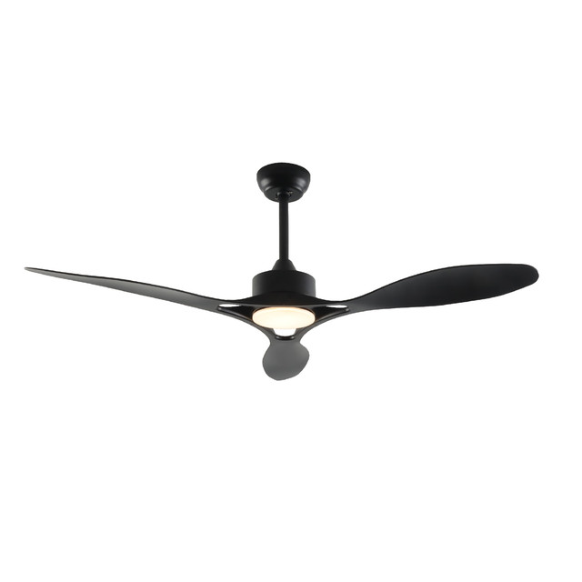 ACA Lighting CEILING FAN DIM BLACK WITH 3 BLADES ABS REMOTE CONTROL & TIMER LED 24W 2400L DC 45W 1320mm — FANGS424B