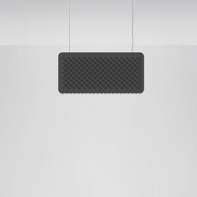 Artemide Eggboard Baffle - 800x400 - Suspension - Direct Sharp + Indirect Diffused - 3000K - Dimmable DALI - Grey — AZ12291 — manufacturer representative image