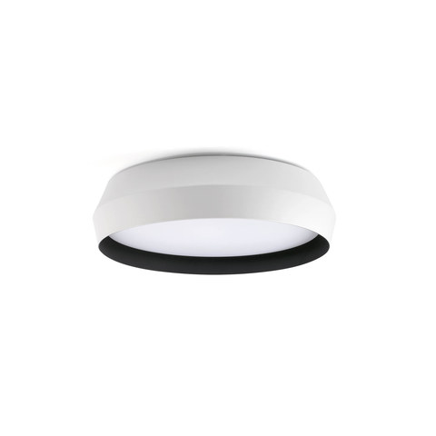 Faro Barcelona SHOKU 350 White/black wall/ceiling lamp — manufacturer representative image