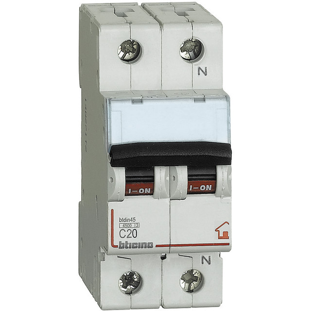 BTicino BTDIN RS - 1P+N Mcb curve C - 4.5kA - 230V - In=20A — FC810NC20