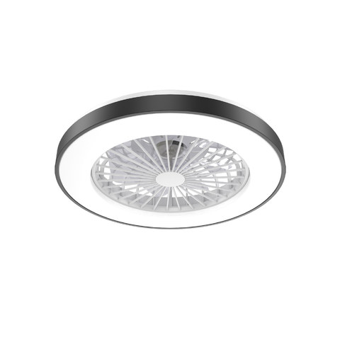 ACA Lighting DECORATIVE BLACK CEILING FAN WITH DIMMABLE LED DIAM50CM 7 TRANSPARENT ABS BLADES WITH REMOTE CONTROL — manufacturer representative image