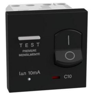 BTicino Automatic earth-leakage circuit breakers. - In 10 A - Vn 230 Va.c. - IΔn 30 mA — JB4306A10