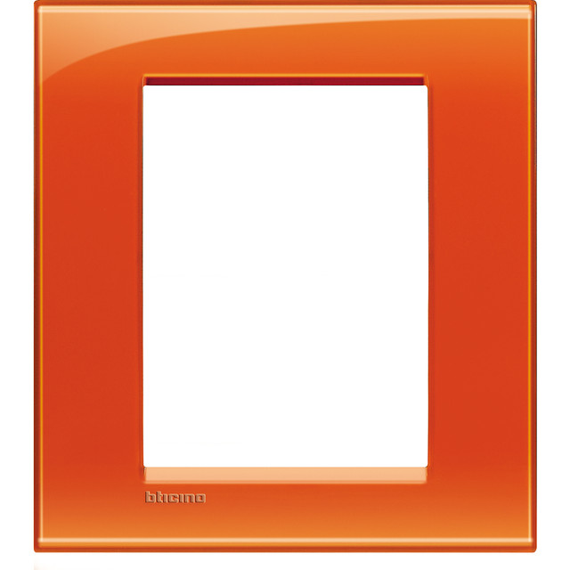 BTicino Square cover plate 3+3 modules - orange deep — LNA4826OD
