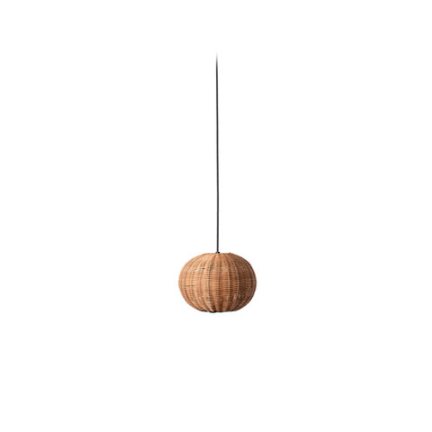 Faro Barcelona HAKA 250 Black/rattan pendant lamp — manufacturer representative image