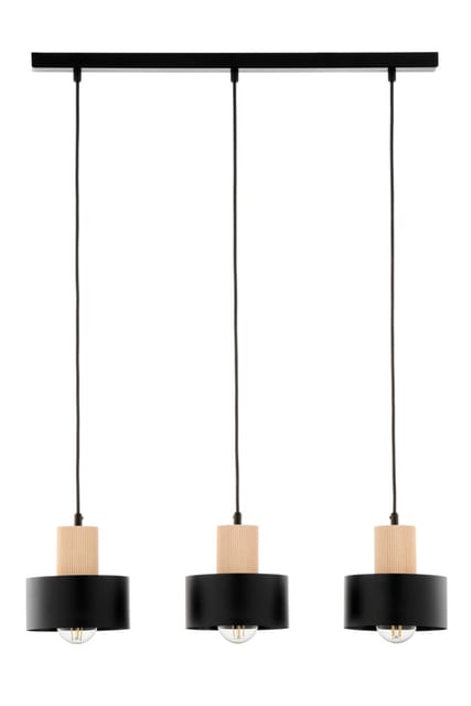 Sigma Pendant lamp RIF Wood 3 black/drewno naturalne 41867