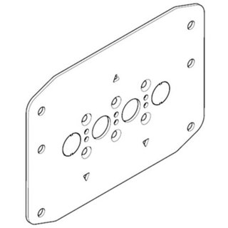 BTicino Installation plate for M1 160 and M2 250 with rear terminals in MAS cabinets — M7A10