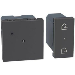 BTicino Gateway with flushmounted Home/Away wireless master switch 1 module. Power supply 100-240 Vac - 2 modules - dark — YD4510C
