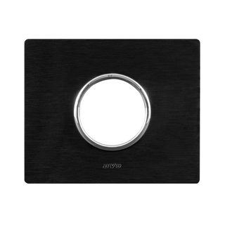 AVE NEW STYLE S44 ALUMINUM PLATE, ANTHRACITE ALLUMINUM – 1 SCHUKO SOCKET – 3 MOD. — 44PAQ90ANS