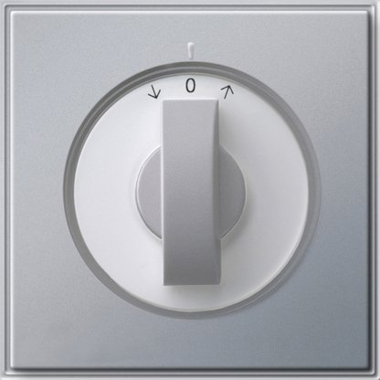 Gira Cover with toggle switch for time switch and blind switch or button colour aluminium — 066665